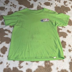 Lime green, Ron John surf shop, tee-shirt, boy’s medium